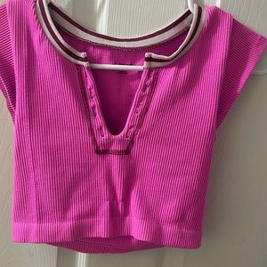 Urban outfitters- Out From Under Go For Gold Seamless Top. XXS Color-hot pink